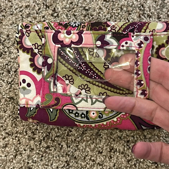 Vera Bradley Very Berry Wallet Ret. 2012 Kiss Lock Coin Zip Pocket ID Keychain - Picture 7 of 12